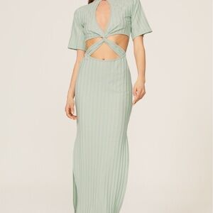 SIMKHAI Philippa Ribbed Dress XS